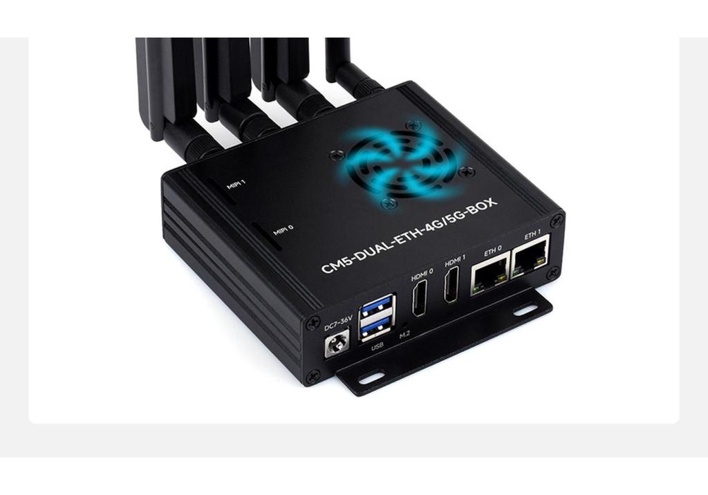 Raspberry Pi CM5 Dual Network Expansion Board with 4G/5G Module Support, Dual 4K Output, and Dual MIPI.