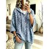Felpa da Donna con Cappuccio Stampa Leopardo Coulisse Autunno Inverno Oversize