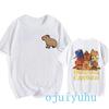 Fashion Capybara T Shirt Men/women EU Szie T-shirt Funny Capibara Harajuku Tees Tops Cartoon Mange Y2k 90s Grunge Tshirt Clothes