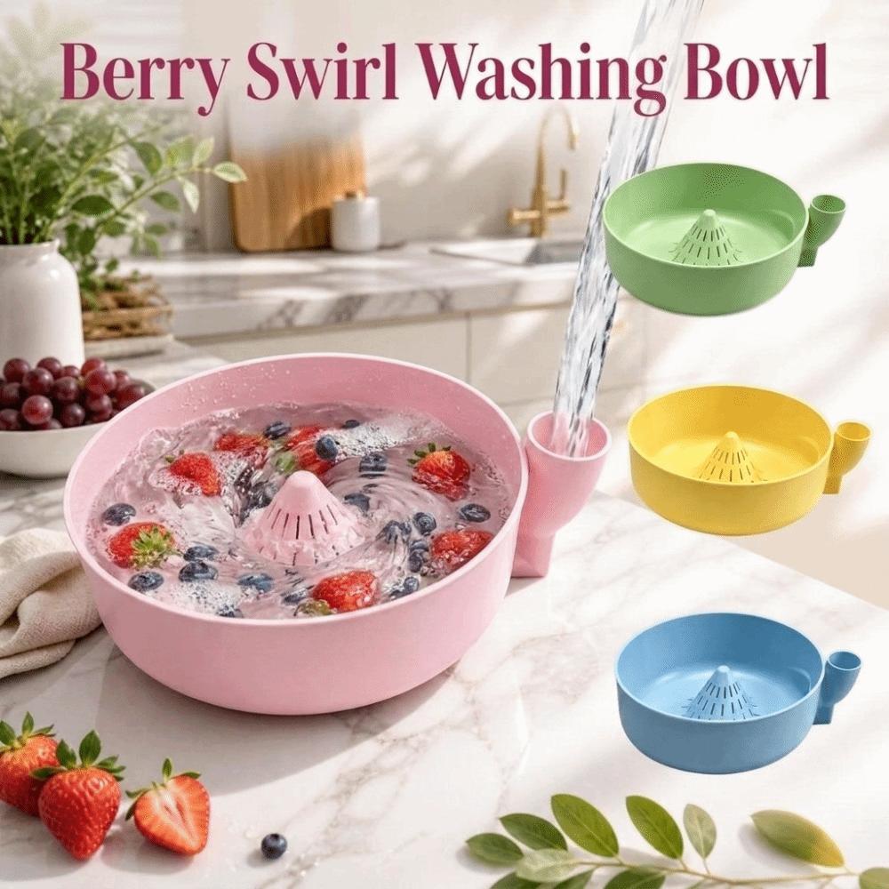 Selbstspülende Beerenwirbel-Waschschale Drehbarer Beeren-Spülbehälter Erdbeeren