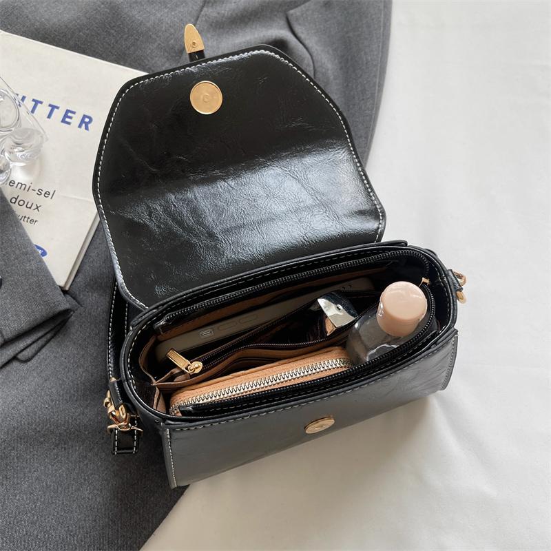 Τσάντα ώμου PU μεγάλης χωρητικότητας για γυναίκες Μονόχρωμες τσάντες χιαστί Casual Messenger για Γυναικεία Νεανική Μόδα Νέο