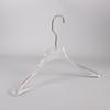 Smoky Gray Transparent Acrylic Men's Clothing Hanger with Custom Store Logo for Pants