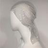 Womens Elastic Rhinestone Pirate Hat Long Tail Headscarf Music Performance Unisex Headwear