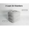 3-Layer Inflatable Foot Rest Pillow Adjustable Height Air Footrest for Travel Office Airplane Car Home