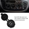 5V 4.8A Aluminium Alloy Dual USB Charger Socket Power For 12 24V Car