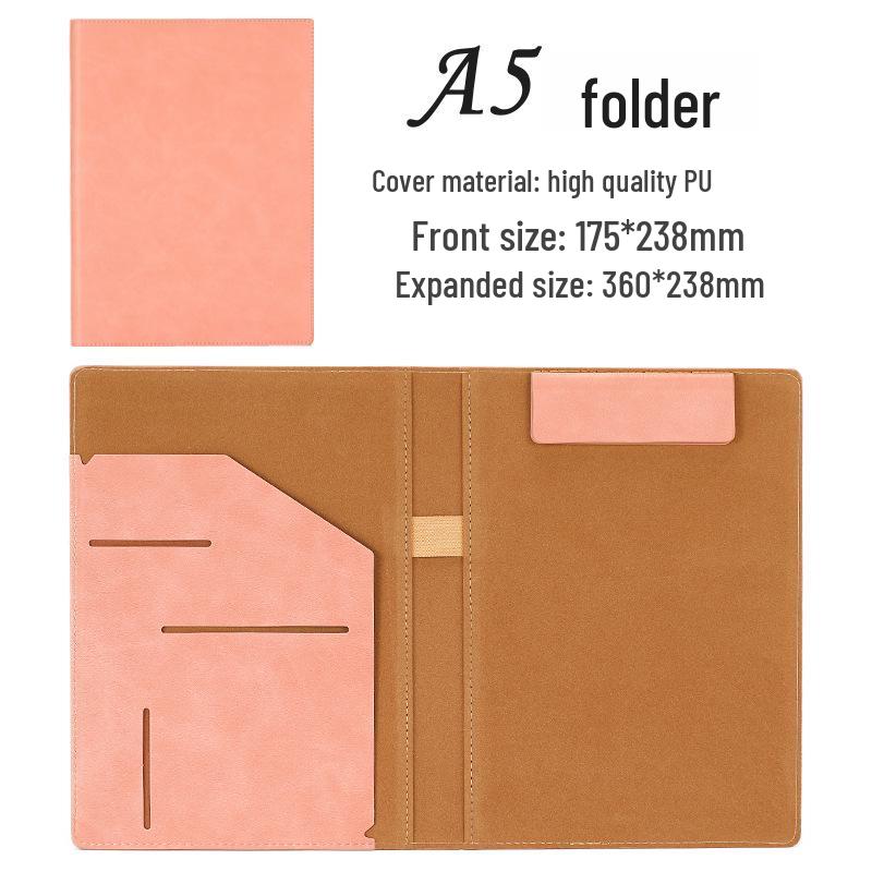 Business Data Archive: A5 Contract & A4 Conference Leather Folder with Multifunction Manager Clip Pad.