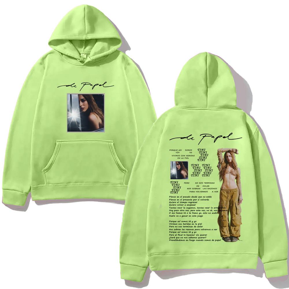 TINI -De Papel Hoodie Graphic Printing Fleece Sweatshirts Singer's Same Style Clothing Long Sleeve Pullovers