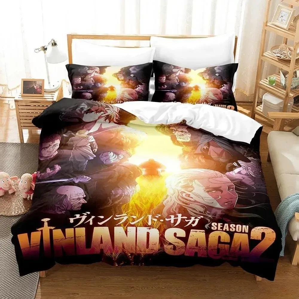 3D Anime Vinland Saga Bedding Set Single Twin Full Queen King Size Bed Set Adult Kid Bedroom Duvet Cover Sets For Home Textiles
