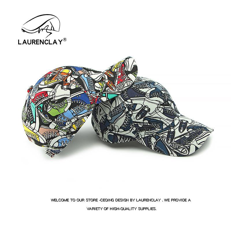 Spring and summer new graffiti hat women's outdoor sunscreen sunshade cap premium printing hardtop baseball cap men's trend