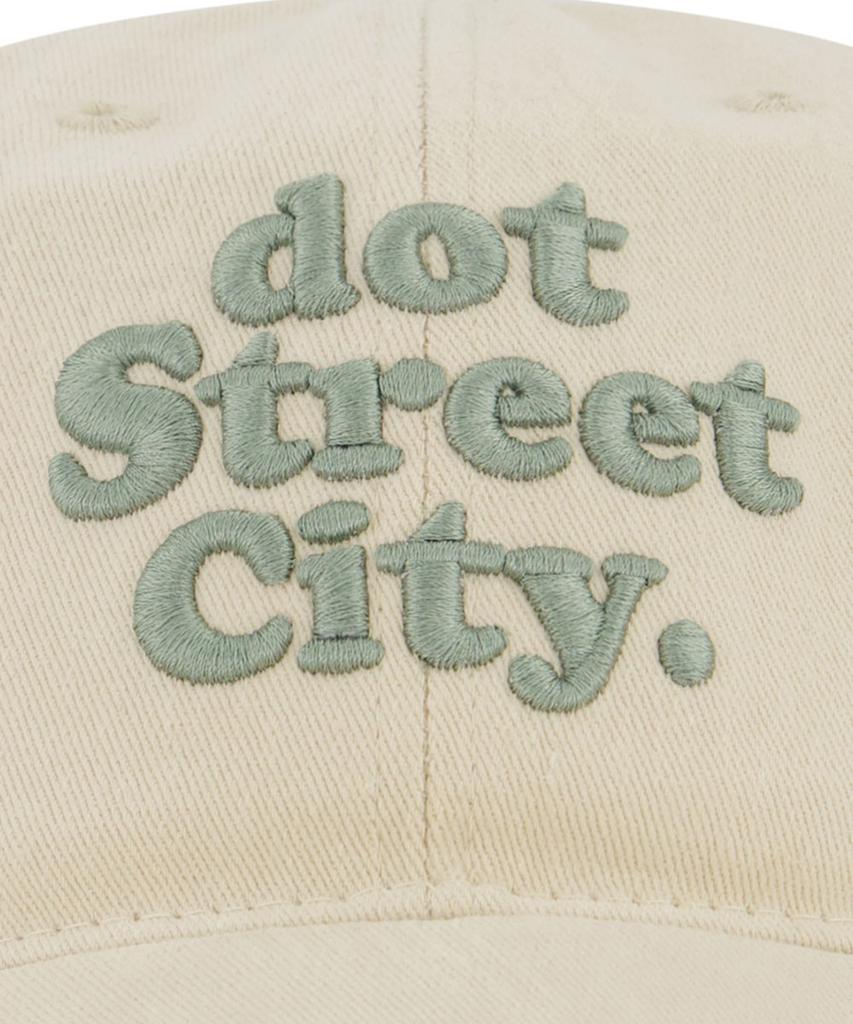 Hebeles Dot Washed Embroidered Ball Cap - Light Beige