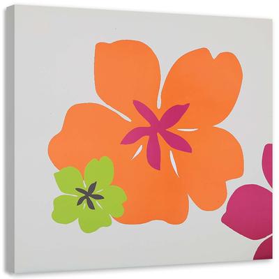 Leinwandbild Bunte Blumen Pop Art