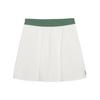 X Qgc Color Block Design Mid Rise Pleated Casual Skirt Women Skirts Warm-White 625775-01