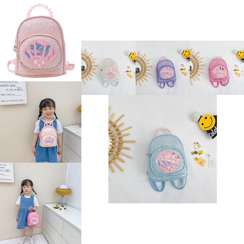 Stylish Cute Korean Princess Children's Sequin Backpack For Girls Aged 1 To 3 Years