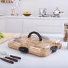 Portable Cheese Plate With Acrylic Lid,Safety Lock Reusable Flip Tray,Handle Serving Board For Cheese Snack, Party Picnic Holiday, Raw And Cooked Food