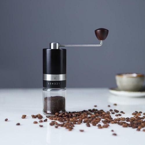 VKCHEF Manual Coffee Grinder with Stainless Steel Mortar, Adjustable Grinding, 6-Degree Adjustment, Grinds Coffee Beans, Perfect for Home or Outdoor U