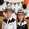 Comfortable Western Cowboy Cap for Boys and Girls with Stud Detail and Breathable Fabric for Daily Wear and Theme Party