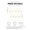 24Pcs Vintage Plaid Press On Nails Moon Shadow Strawberry Rabbit Y2k Star Glossy Almond False Nails