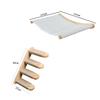 Wall-mounted cat scratching post Space-saving wooden hammock Pet activity and rest set