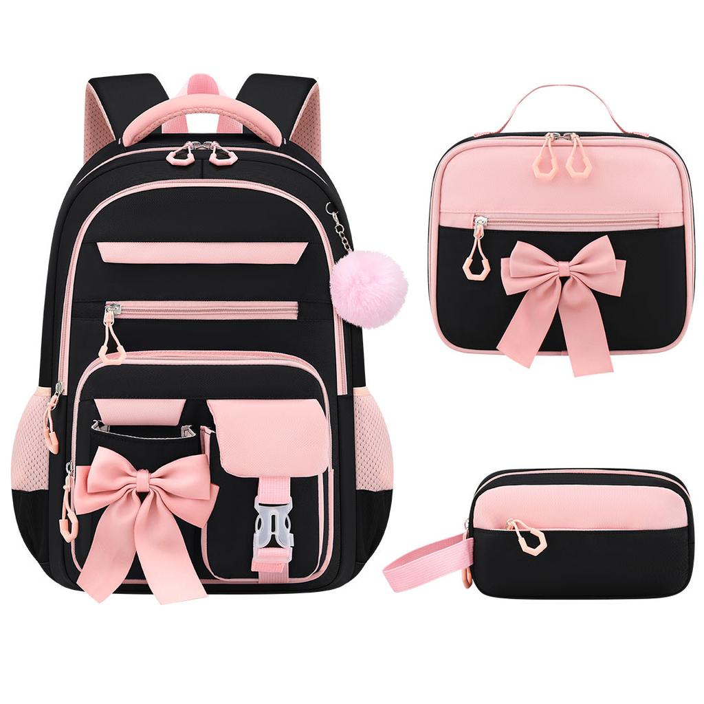 Zaino Scolastico Carino Set da 3pz Borsa di Scuola Elementare Conigli e Sabbie Mobili Zaino Scolastico Kawaii Borsa a Mano per Ragazze Adolescenti Rucksack