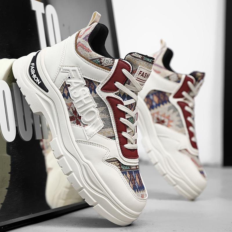 Heren Casual Vier Seizoenen Mode Hoge Top Studenten Comfortabele Sneakers Jongens Trendy Zachte Zool Ademende Schoenen