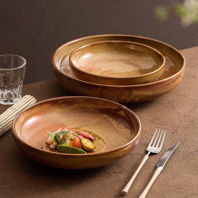 Tri-polar Japanese Style 7.5-inch Kiln-fired Soup Plate