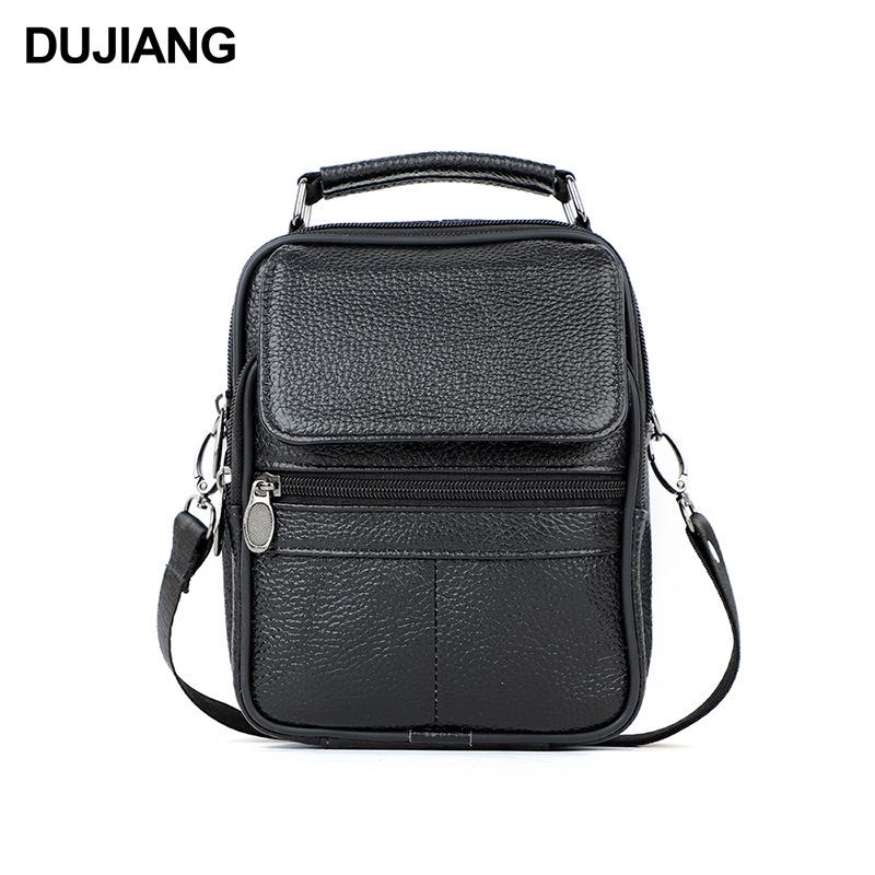 

Мужская вертикальная сумка кроссбоди из натуральной кожи - Большая вместительная наплечная сумка для путешествий и поездок на работу 17x8x21 cm