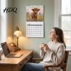 Minimalist Date Tracker 2027 Highland Cow Wall Calendar Funny Farmhouse Animal Rustic Cute Theme