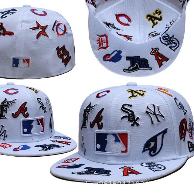 Nová baseballová čepice Vyšívaná týmová čepice Americká liga Basketbalová čepice Korejská Chao Hip Hop Kreslená s plochým okrajem