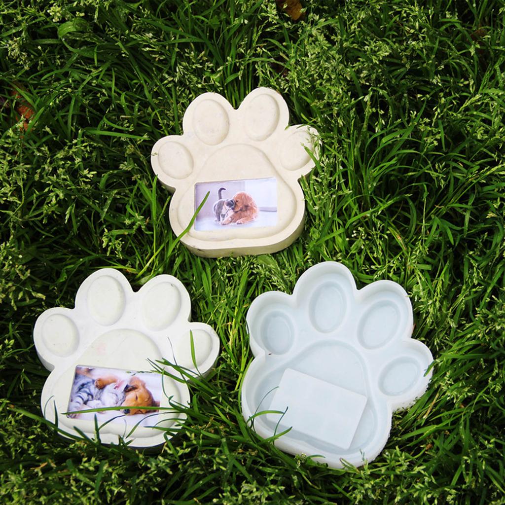 Personalized Pet Frame Mold Practical Pet Pawprint Shaped Mold for DIY Projects