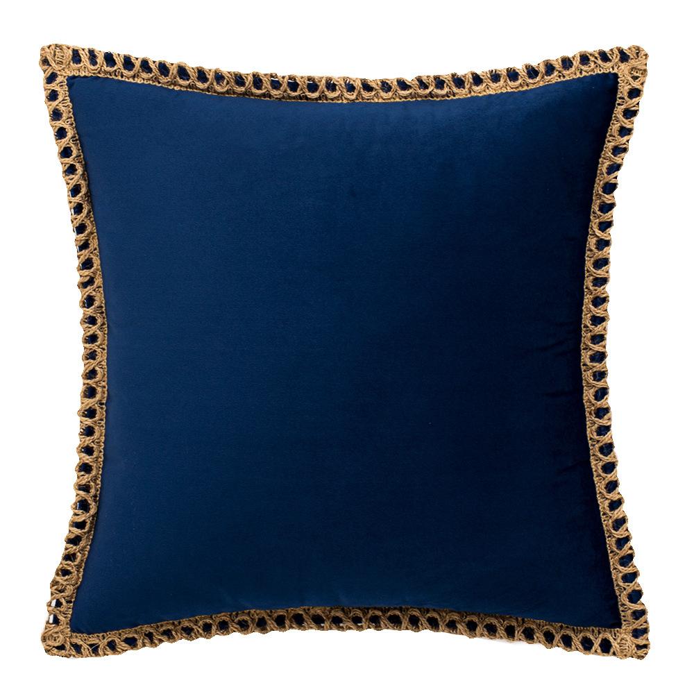 Бархатная пеньковая веревка в полоску наволочка легкая роскошь гостиная подушка диванная наволочка 45 * 45 without core