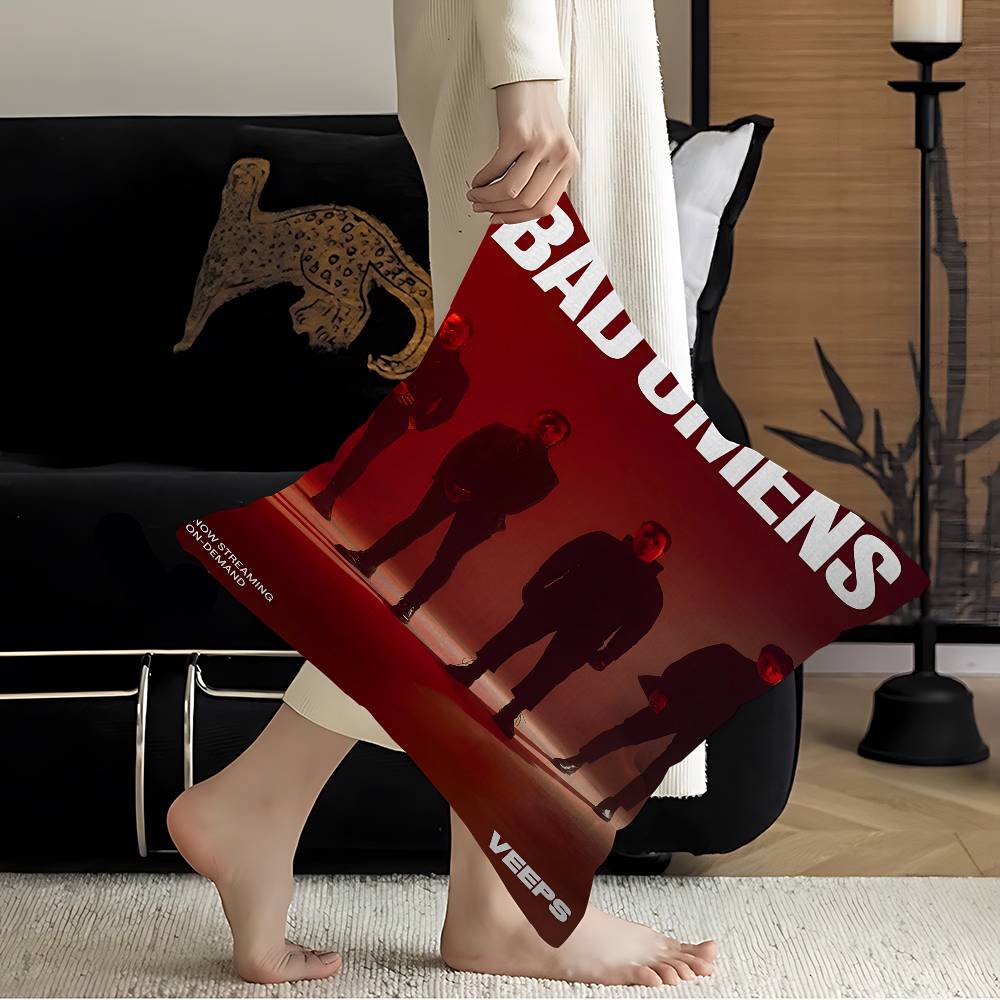Rock Band BBad OOmens Pillow Covers Cartoon Sofa Decorative Home Doublesided Printing Short Plush Cute Cushion Cover