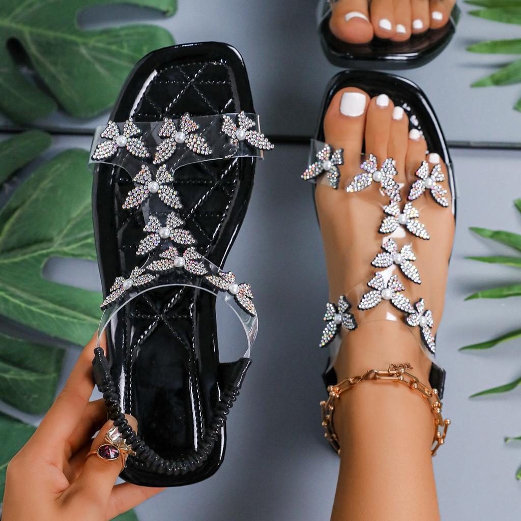 Women Flat Sandals Summer Elegant Women Shoes Anti-slip Comfortable Butterfly Sandals Beach Footwear Sandalias De Mujer