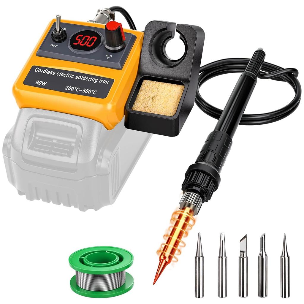 NEW Cordless Soldering Iron for Dewalt 11V Battery, 91W Soldering Station Kit with 1 Tips,DIY Soldering. (Tool Only)