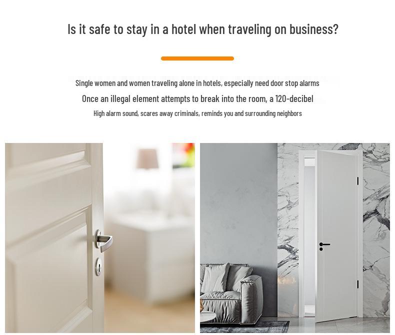 Portable Anti-Theft Door Stopper: Girls’ Home Door Blocker & Alarm