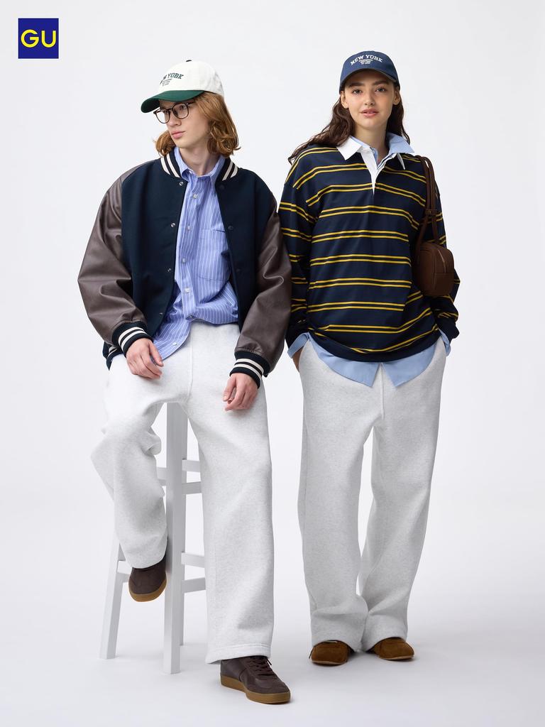 Uniqlo Gu Heavy Weight Sweatshirt Wide Straight Pants
