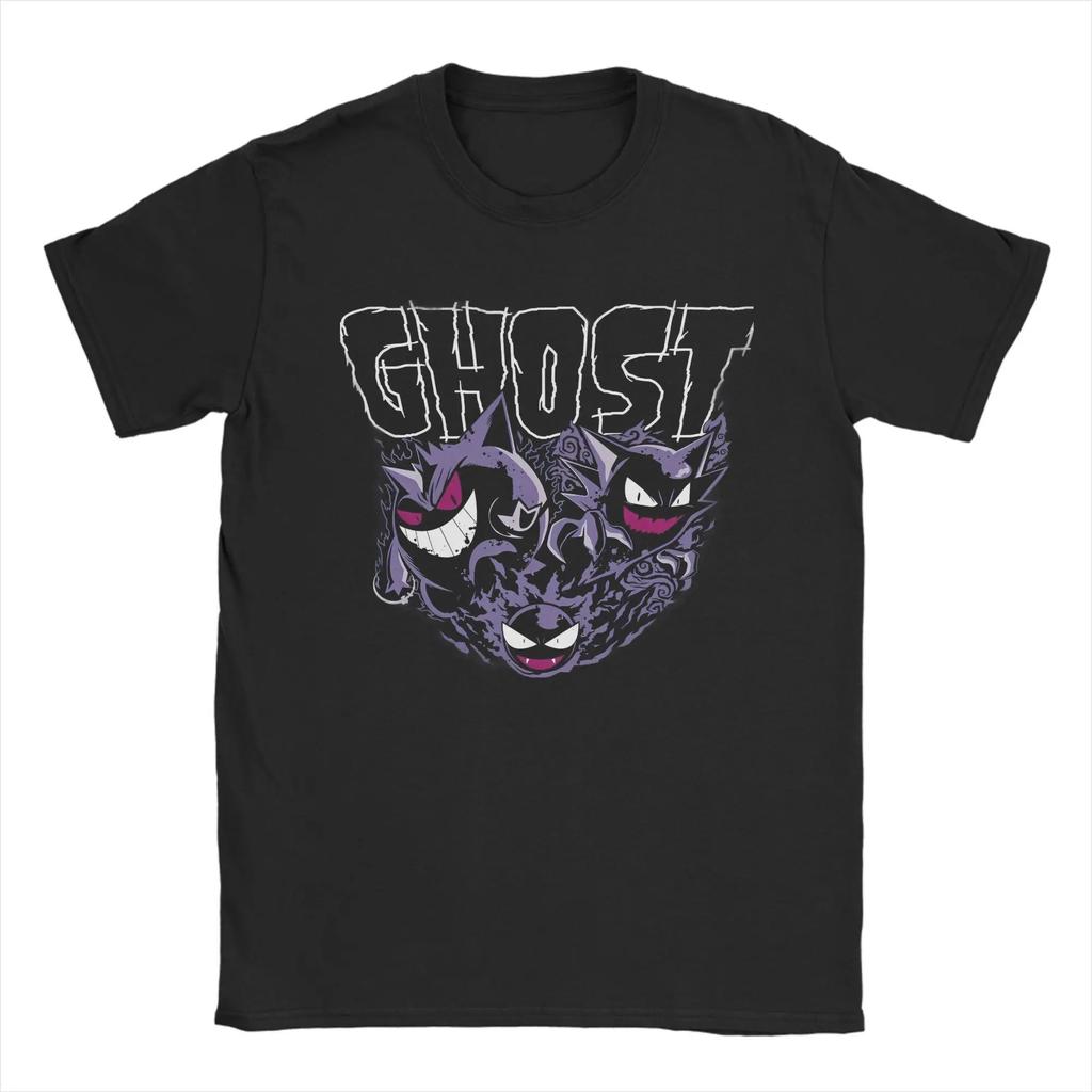 Summer Pokémon Anime Gengar Brand 100Pure Cotton Printed Tshirt Men Harajuku Casual Versatile Shortsleeved Y2k Loose