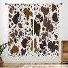 Western Cow Skull Curta,Beige Southwestern Bohemian Geometric Pattern Native Aztec Longhorn Head Cowboy Farmhouse Country