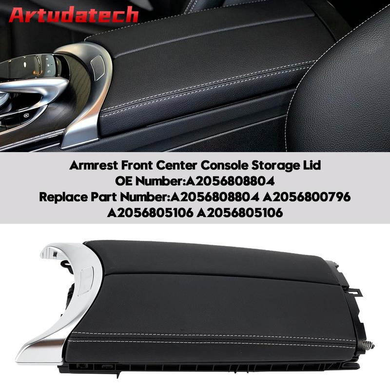 Artudatech Armrest Front Center Console Storage Lid For Benz C300 C400 C63 AMG GLC43 15-20 Car Accessories