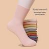Women's Loose Fit Postpartum Socks: Non-Constricting, Double-Needle, Odor-Resistant, Sweat-Absorbing, Mid-Calf for Swollen Feet, All-Season.