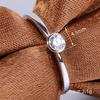 Classic 925 Silver Round Full Diamond Rings for Women Crystal Zircon Engagement Valentine Day Gift Jewelry