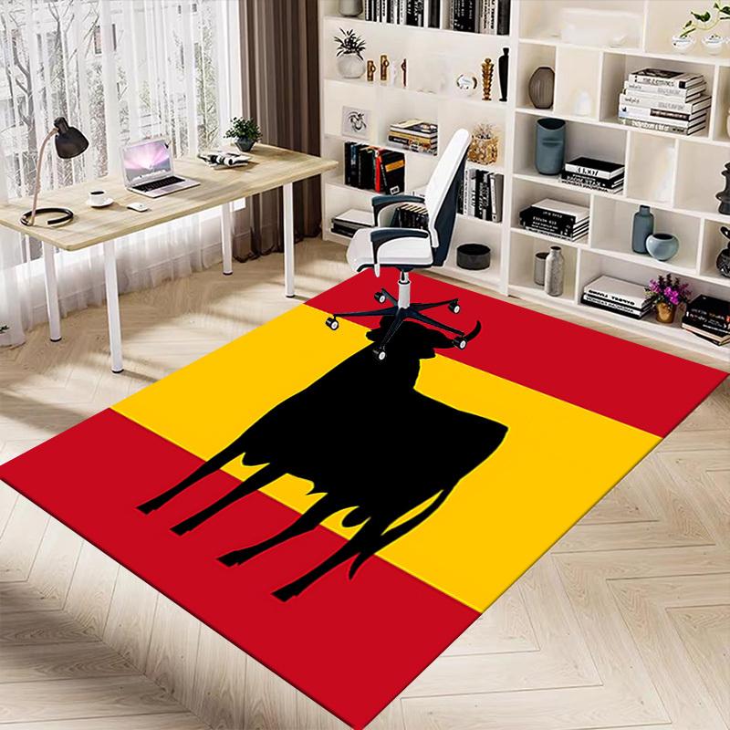 1PC bull Spain Extra Large Non Slip Floor carpet, Office, family, bedroom Large Area Rug Indoor Rugs, Vibrant Colors
