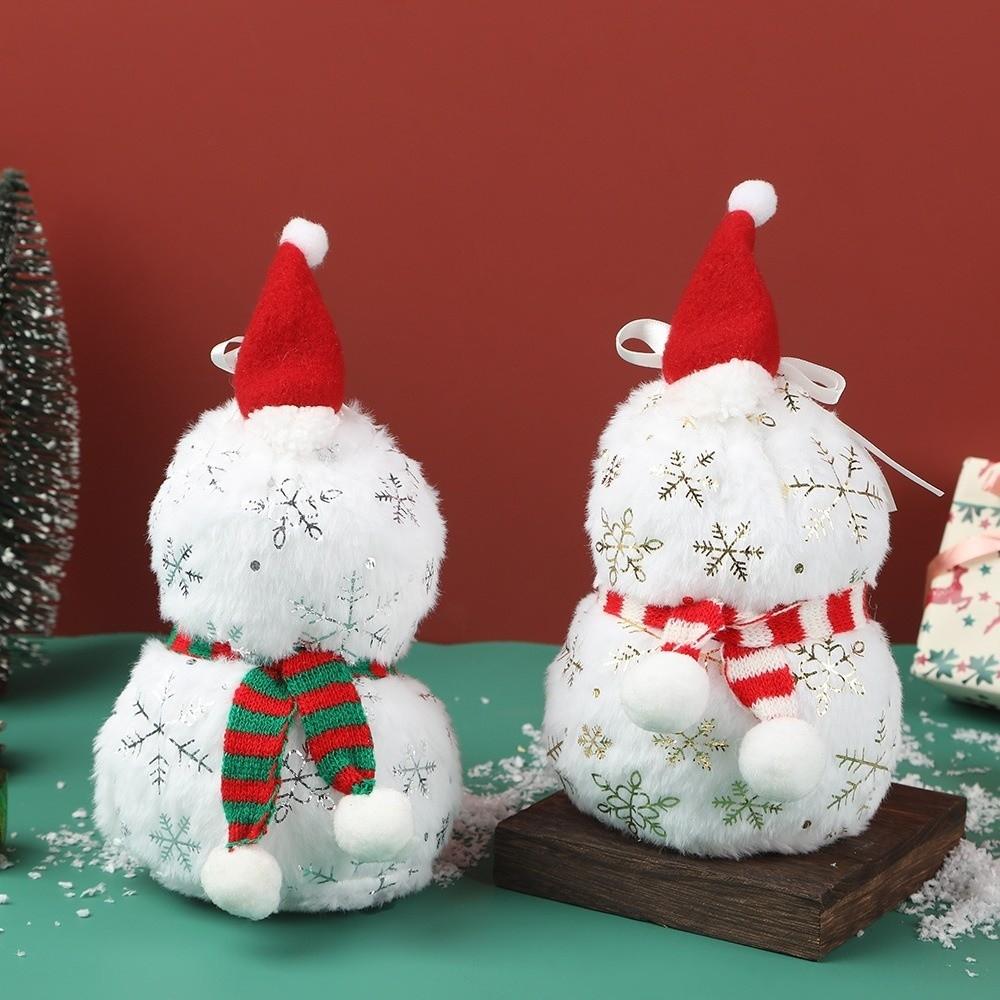 Portable Plush Snowman Doll DIY Christmas Snowman Candy Packagin Christmas Snowman Candy Bag