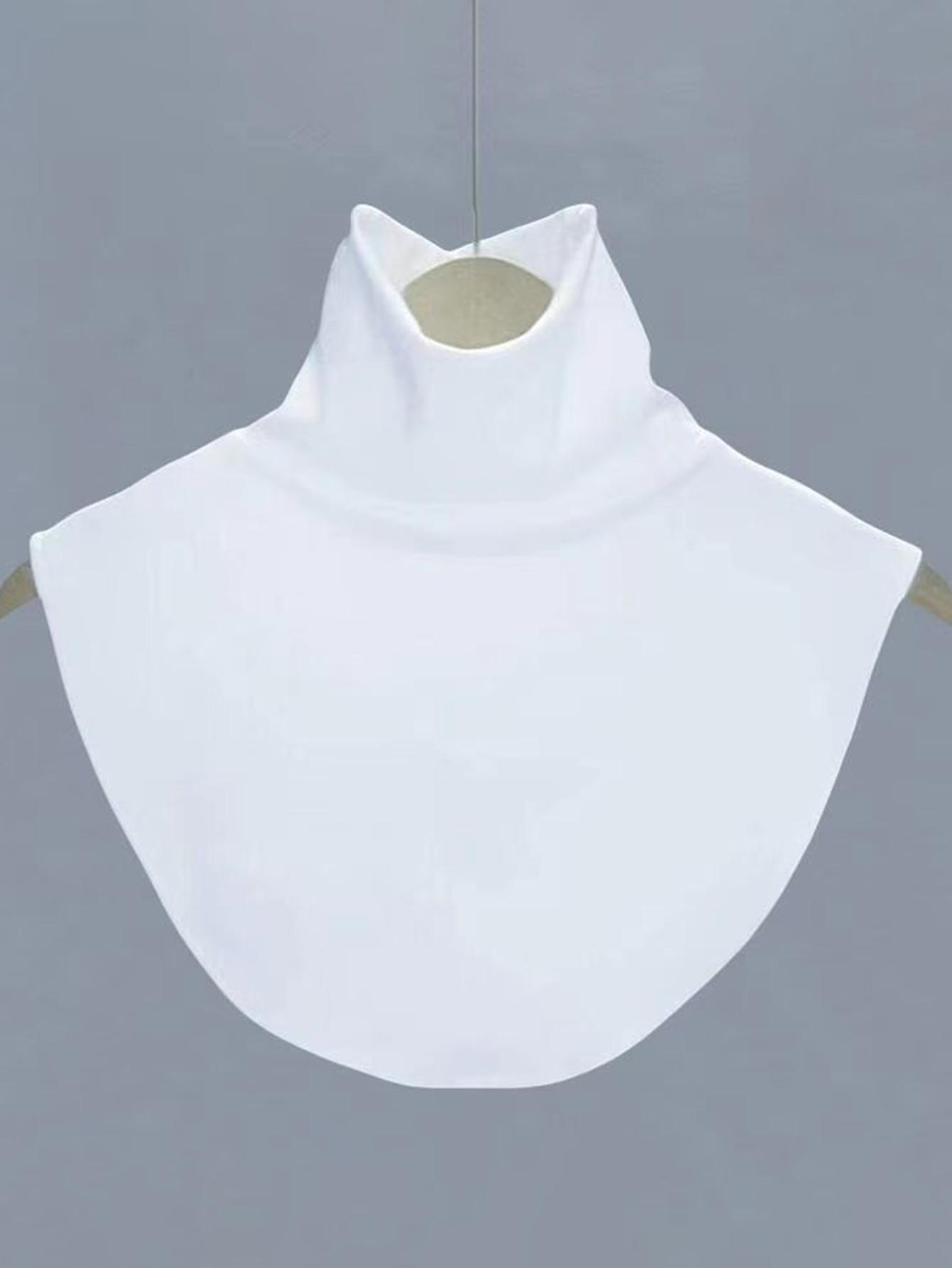 

1PC Women Fake Collar Velvet High Elasticity Solid Color High Neck Winter Warm Brushed Base Layer Decoration Women Accessories