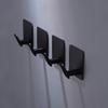 [Matte Black Hooks] 4pcs Adhesive Hooks - Towel/Coat Hooks - Matte Black, Stainless Steel Wall Hooks Stick On Bathroom or Kitchen