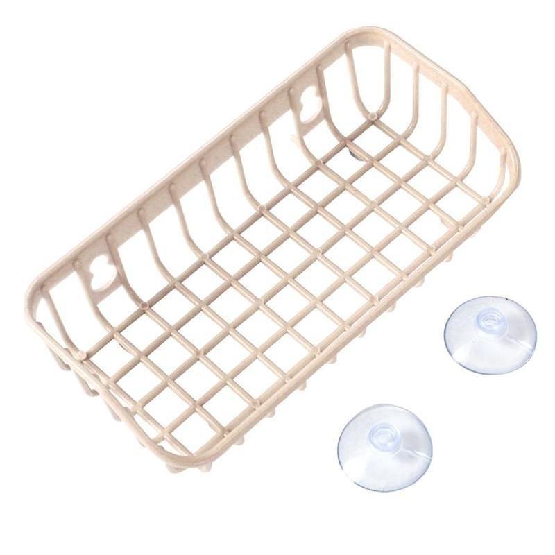 Double Suction Cup Kitchen Drainage Shelf Multifunctional Sponge Storage Rack(random color)