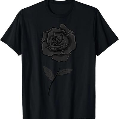 A las mujeres y niñas les encanta la camiseta de rosas negras