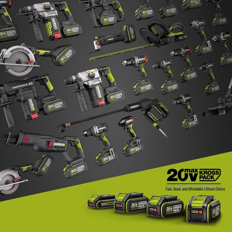 WORX WU173 20V Brushless Cordless Drill/Driver CN plug (adapter included)