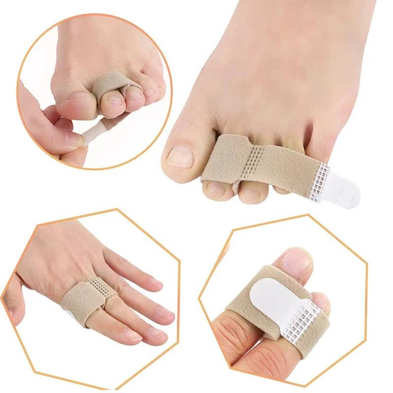 Toe Finger Straightener Hammer Tape Corrector Bandage Toe Separator Splint Wraps Foot Care Supplies