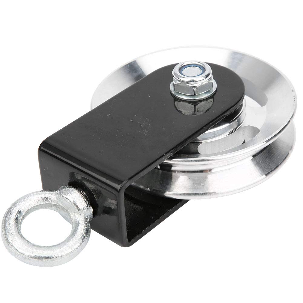 Yosoo Fitnessgeräte Edelstahl für Kraft Schwerkraftseil Fitnessgeräte Unterstützung Heim DIY Fitnessgeräte Umlenkrolle, Stahl, Training, Lager,