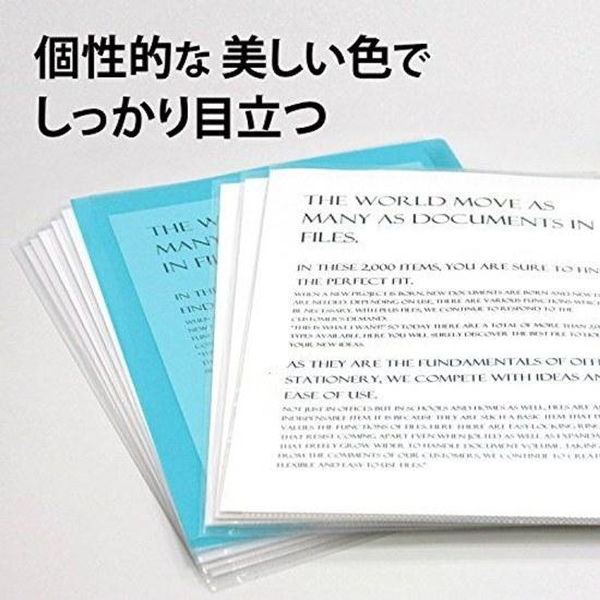 Plus Clear Folder A4 10 Sheets Pack FL-184HO 80-161 Color Blue